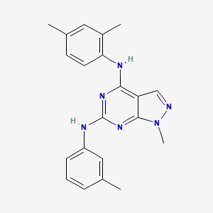 molecular formula C21H22N6 B2531029 N4-(2,4-dimethylphenyl)-1-methyl-N6-(3-methylphenyl)-1H-pyrazolo[3,4-d]pyrimidine-4,6-diamine CAS No. 896001-83-5