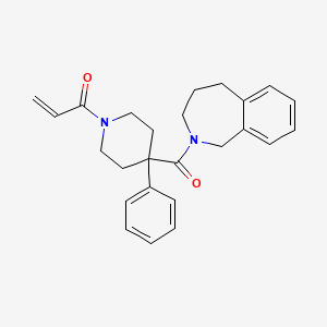 molecular formula C25H28N2O2 B2531032 1-[4-Phenyl-4-(1,3,4,5-tetrahydro-2-benzazepine-2-carbonyl)piperidin-1-yl]prop-2-en-1-one CAS No. 2199900-28-0