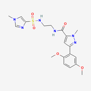 3-(2,5-dimethoxyphenyl)-1-methyl-N-(2-(1-methyl-1H-imidazole-4-sulfonamido)ethyl)-1H-pyrazole-5-carboxamide