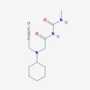 molecular formula C13H21N3O2 B2531034 1-{2-[Cyclohexyl(prop-2-yn-1-yl)amino]acetyl}-3-methylurea CAS No. 1258713-65-3