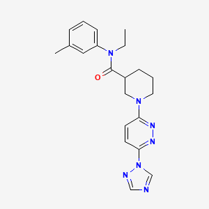 molecular formula C21H25N7O B2531035 1-(6-(1H-1,2,4-三唑-1-基)哒嗪-3-基)-N-乙基-N-(间甲苯基)哌啶-3-甲酰胺 CAS No. 1798464-41-1
