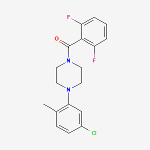 molecular formula C18H17ClF2N2O B2531038 2,6-Difluorophenyl 4-(5-chloro-2-methylphenyl)piperazinyl ketone CAS No. 497060-53-4