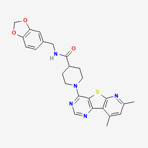 N-(1,3-benzodioxol-5-ylmethyl)-1-(7,9-dimethylpyrido[3',2':4,5]thieno[3,2-d]pyrimidin-4-yl)piperidine-4-carboxamide