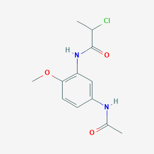 2-chloro-N-(5-acetamido-2-methoxyphenyl)propanamide