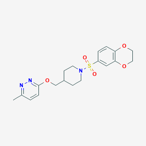 3-{[1-(2,3-Dihydro-1,4-benzodioxine-6-sulfonyl)piperidin-4-yl]methoxy}-6-methylpyridazine