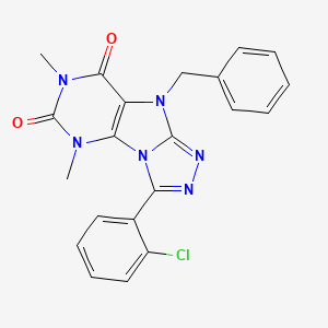 5-Benzyl-8-(2-chlorophenyl)-1,3-dimethylpurino[8,9-c][1,2,4]triazole-2,4-dione
