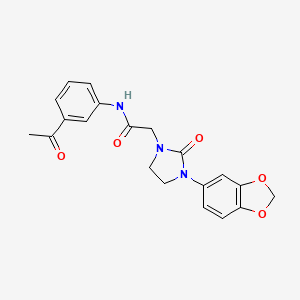 N-(3-acetylphenyl)-2-(3-(benzo[d][1,3]dioxol-5-yl)-2-oxoimidazolidin-1-yl)acetamide