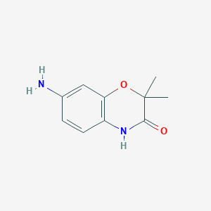 molecular formula C10H12N2O2 B025311 7-amino-2,2-dimethyl-2H-benzo[b][1,4]oxazin-3(4H)-one CAS No. 105807-83-8