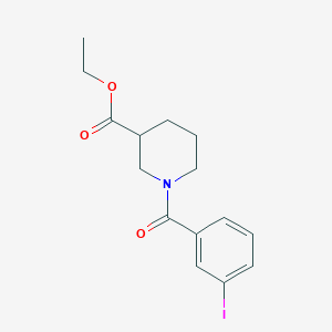 molecular formula C15H18INO3 B2531111 Ethyl 1-(3-iodobenzoyl)piperidine-3-carboxylate CAS No. 349442-23-5
