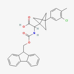 2-[3-(3-Chloro-4-methylphenyl)-1-bicyclo[1.1.1]pentanyl]-2-(9H-fluoren-9-ylmethoxycarbonylamino)acetic acid