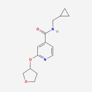 molecular formula C14H18N2O3 B2531136 N-(cyclopropylmethyl)-2-(oxolan-3-yloxy)pyridine-4-carboxamide CAS No. 1903562-09-3