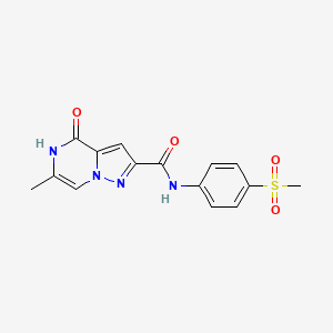 6-methyl-N-[4-(methylsulfonyl)phenyl]-4-oxo-4,5-dihydropyrazolo[1,5-a]pyrazine-2-carboxamide