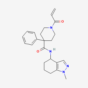 N-(1-Methyl-4,5,6,7-tetrahydroindazol-4-yl)-4-phenyl-1-prop-2-enoylpiperidine-4-carboxamide