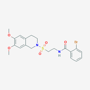 2-bromo-N-(2-((6,7-dimethoxy-3,4-dihydroisoquinolin-2(1H)-yl)sulfonyl)ethyl)benzamide