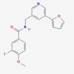 3-fluoro-N-((5-(furan-2-yl)pyridin-3-yl)methyl)-4-methoxybenzamide
