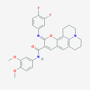(Z)-11-((3,4-difluorophenyl)imino)-N-(3,4-dimethoxyphenyl)-2,3,5,6,7,11-hexahydro-1H-pyrano[2,3-f]pyrido[3,2,1-ij]quinoline-10-carboxamide