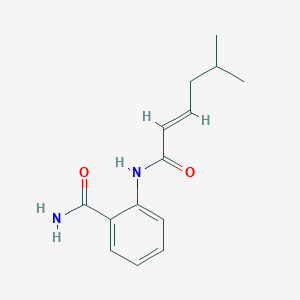 2-(5-Methylhex-2-enoylamino)benzamide