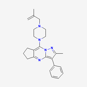 2-methyl-8-(4-(2-methylallyl)piperazin-1-yl)-3-phenyl-6,7-dihydro-5H-cyclopenta[d]pyrazolo[1,5-a]pyrimidine