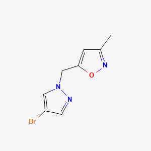 molecular formula C8H8BrN3O B2531176 5-[(4-溴吡唑-1-基)甲基]-3-甲基-1,2-恶唑 CAS No. 1182432-02-5