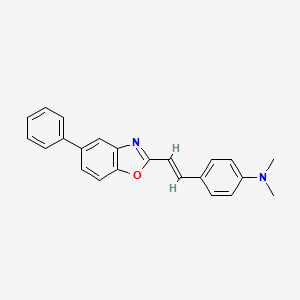 N,N-dimethyl-4-[(E)-2-(5-phenyl-1,3-benzoxazol-2-yl)ethenyl]aniline