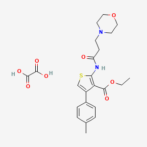 molecular formula C23H28N2O8S B2531184 Ethyl 2-(3-morpholinopropanamido)-4-(p-tolyl)thiophene-3-carboxylate oxalate CAS No. 1051924-44-7