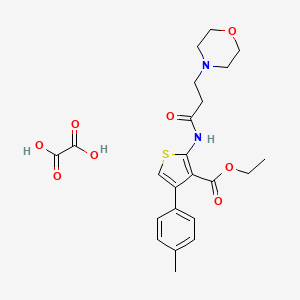 B2531184 Ethyl 4-(4-methylphenyl)-2-[3-(morpholin-4-yl)propanamido]thiophene-3-carboxylate; oxalic acid CAS No. 1051924-44-7