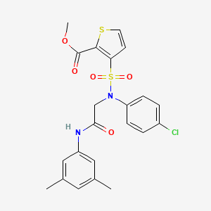 Methyl 3-[(4-chlorophenyl){2-[(3,5-dimethylphenyl)amino]-2-oxoethyl}sulfamoyl]thiophene-2-carboxylate