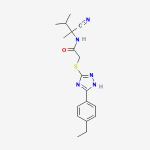 N-(1-cyano-1,2-dimethylpropyl)-2-{[5-(4-ethylphenyl)-4H-1,2,4-triazol-3-yl]sulfanyl}acetamide