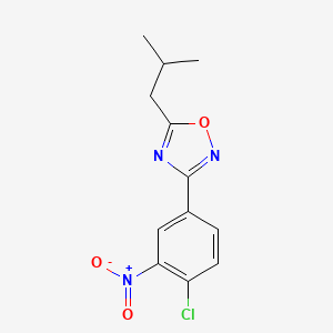 3-(4-Chloro-3-nitrophenyl)-5-(2-methylpropyl)-1,2,4-oxadiazole