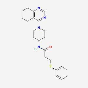 3-(phenylthio)-N-(1-(5,6,7,8-tetrahydroquinazolin-4-yl)piperidin-4-yl)propanamide