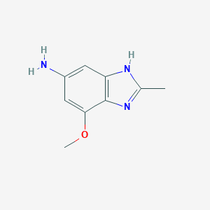 molecular formula C9H11N3O B025312 2-Methyl-7-methoxy-3H-benzimidazole-5-amine CAS No. 102872-07-1