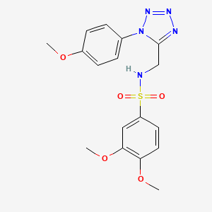 3,4-dimethoxy-N-((1-(4-methoxyphenyl)-1H-tetrazol-5-yl)methyl)benzenesulfonamide