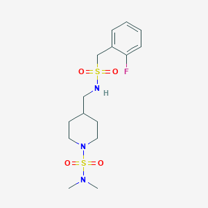 4-(((2-fluorophenyl)methylsulfonamido)methyl)-N,N-dimethylpiperidine-1-sulfonamide