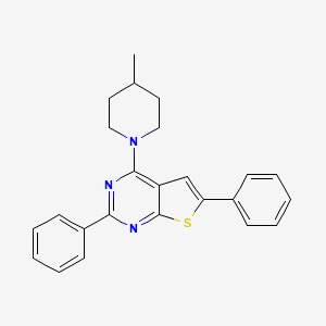 4-(4-Methylpiperidin-1-yl)-2,6-diphenylthieno[2,3-d]pyrimidine