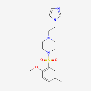 1-(2-(1H-imidazol-1-yl)ethyl)-4-((2-methoxy-5-methylphenyl)sulfonyl)piperazine