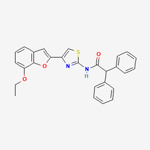 N-(4-(7-ethoxybenzofuran-2-yl)thiazol-2-yl)-2,2-diphenylacetamide