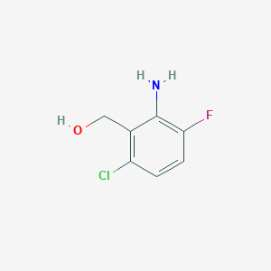 molecular formula C7H7ClFNO B2531229 (2-Amino-6-chloro-3-fluorophenyl)methanol CAS No. 1595577-00-6