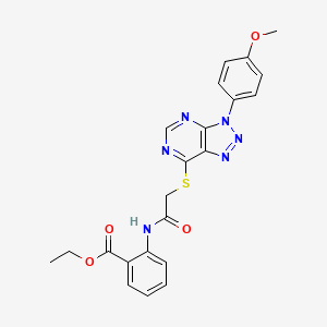 ethyl 2-(2-((3-(4-methoxyphenyl)-3H-[1,2,3]triazolo[4,5-d]pyrimidin-7-yl)thio)acetamido)benzoate