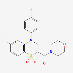 (4-(4-bromophenyl)-6-chloro-1,1-dioxido-4H-benzo[b][1,4]thiazin-2-yl)(morpholino)methanone