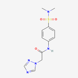 molecular formula C12H15N5O3S B2531242 N-[4-(dimethylsulfamoyl)phenyl]-2-(1H-1,2,4-triazol-1-yl)acetamide CAS No. 898656-76-3