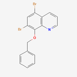 molecular formula C16H11Br2NO B2531259 8-(Benzyloxy)-5,7-dibromoquinoline CAS No. 84165-50-4