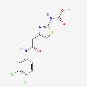 molecular formula C13H11Cl2N3O3S B2531273 Methyl (4-(2-((3,4-dichlorophenyl)amino)-2-oxoethyl)thiazol-2-yl)carbamate CAS No. 946313-65-1