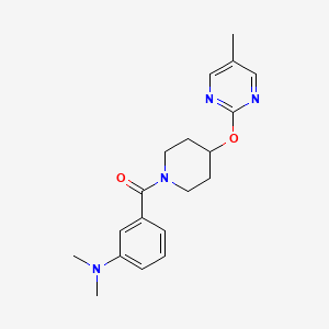 molecular formula C19H24N4O2 B2531277 N,N-dimethyl-3-{4-[(5-methylpyrimidin-2-yl)oxy]piperidine-1-carbonyl}aniline CAS No. 2379951-21-8