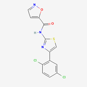 N-(4-(2,5-dichlorophenyl)thiazol-2-yl)isoxazole-5-carboxamide