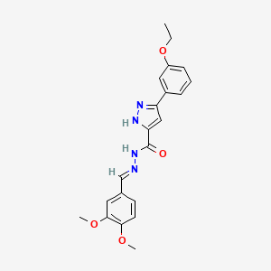 N'-[(E)-(3,4-dimethoxyphenyl)methylidene]-3-(3-ethoxyphenyl)-1H-pyrazole-5-carbohydrazide