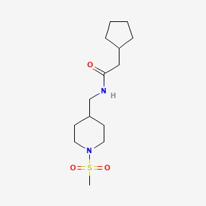 2-cyclopentyl-N-((1-(methylsulfonyl)piperidin-4-yl)methyl)acetamide
