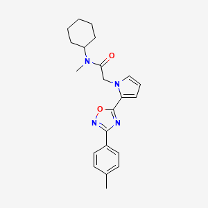 N-cyclohexyl-N-methyl-2-{2-[3-(4-methylphenyl)-1,2,4-oxadiazol-5-yl]-1H-pyrrol-1-yl}acetamide