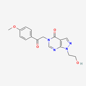 1-(2-Hydroxyethyl)-5-[2-(4-methoxyphenyl)-2-oxoethyl]pyrazolo[3,4-d]pyrimidin-4-one