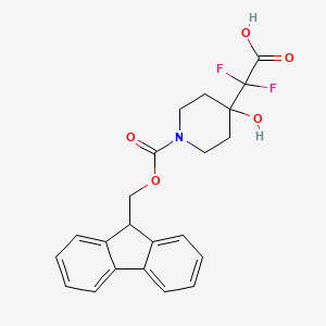 B2531366 2-{1-[(9H-fluoren-9-ylmethoxy)carbonyl]-4-hydroxypiperidin-4-yl}-2,2-difluoroacetic acid CAS No. 2219379-92-5