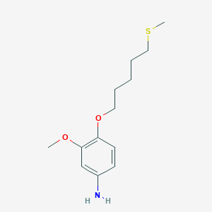 molecular formula C13H21NO2S B025314 m-ANISIDINE, 4-((5-(METHYLTHIO)PENTYL)OXY)- CAS No. 106270-88-6